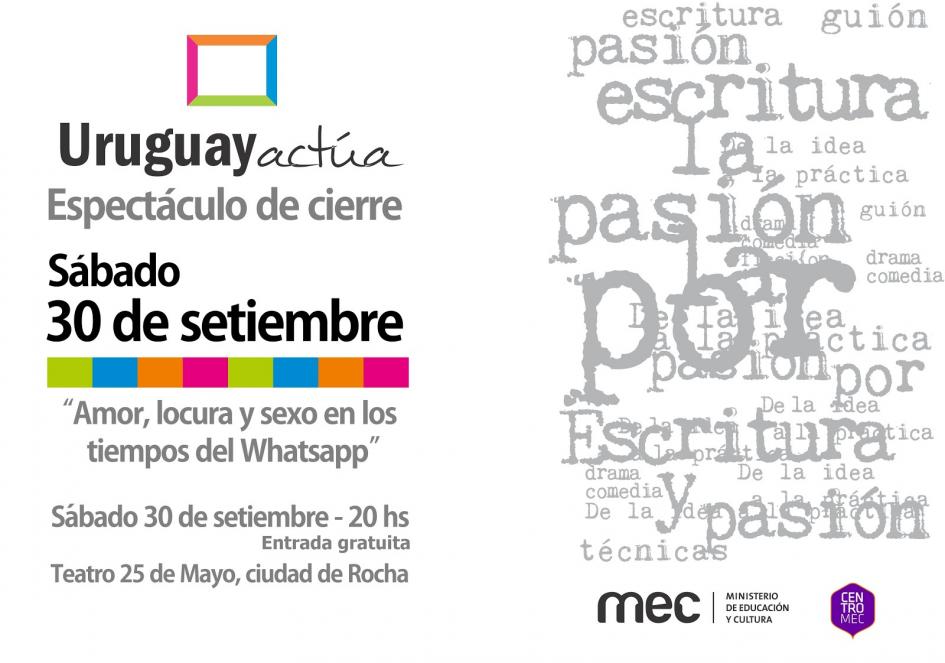 Cierre de teatro de proyecto Uruguay Actúa. Cierre de teatro de proyecto Uruguay Actúa