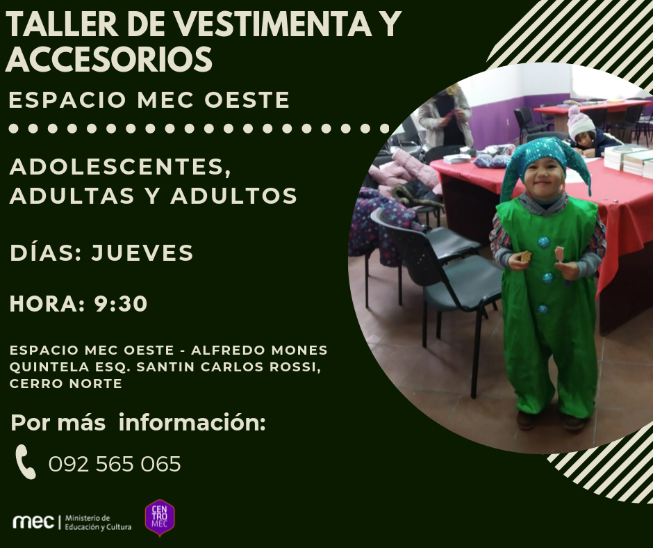 Taller de vestimenta y accesorios Placa de taller