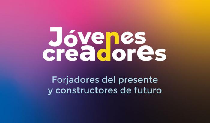 Identidad visual de la campaña Jóvenes creadores, forjadores del presente y constructores de futuro.