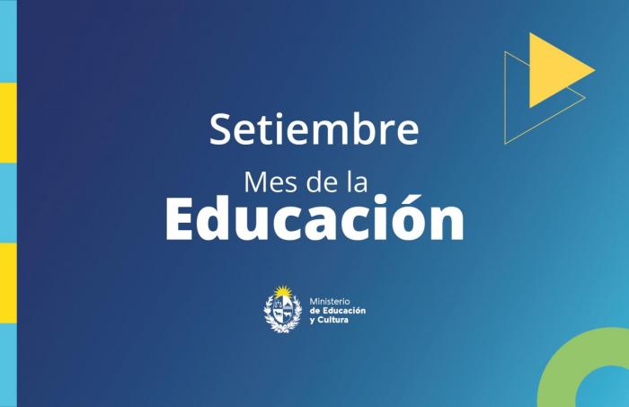 Gráfica Gráfica del mes de setiembre que dice "Setiembre, Mes de la Educación"