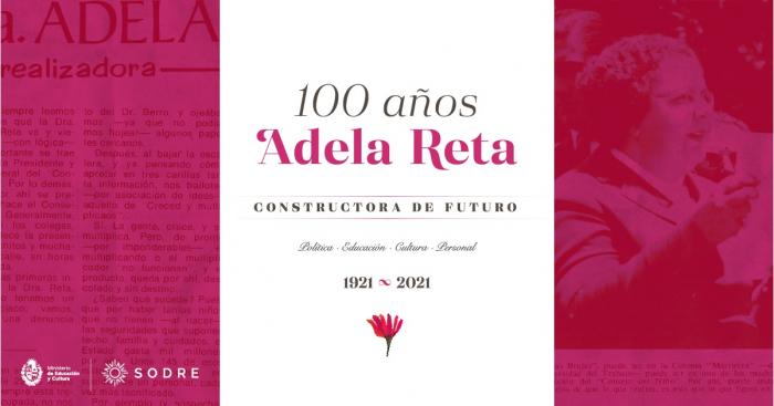 Imagen de Adela Reta con texto Constructora de futuro.