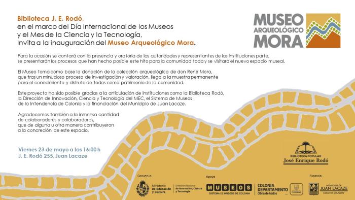 Afiche inauguración Museo Arqueológico Mora Afiche inauguración Museo Arqueológico Mora