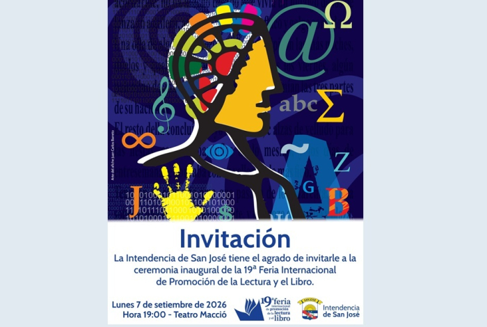 Afiche de la Inauguración de la 19ª Feria Internacional del libro de San José 