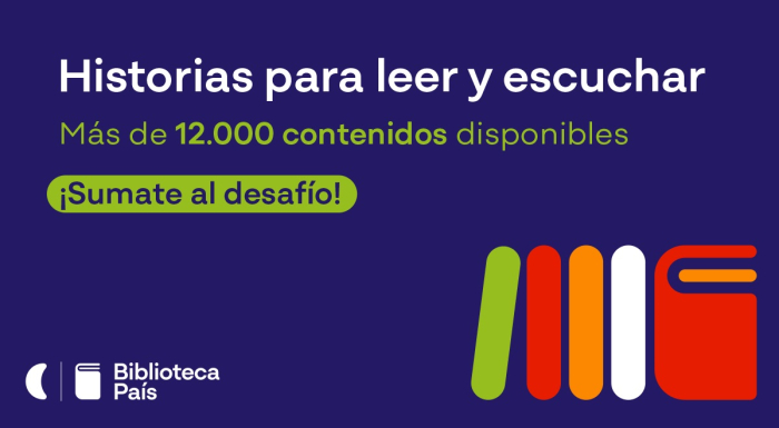 Ceibal desafía llegar a tres millones de minutos de lectura durante mayo Placa Ceibal