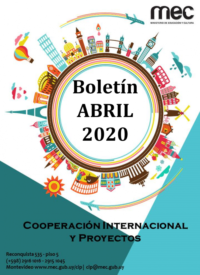 Boletín de Becas - Abril 2020 Planeta con ciudad alrededor