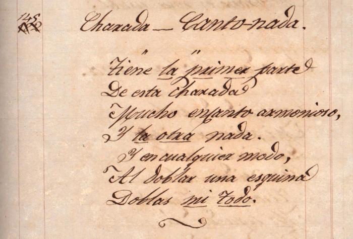 Hoja con letra escrita en cursiva