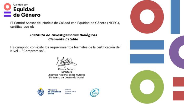 Certificado Nivel 1 MCEG - Instituto Clemente Estable Certificado Nivel 1 MCEG - Instituto Clemente Estable