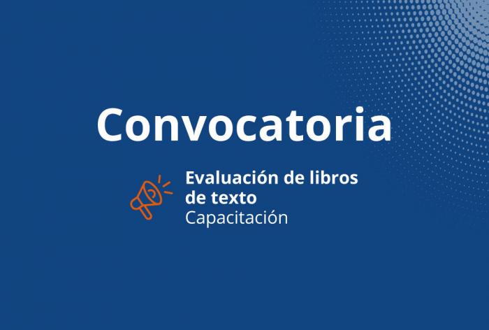 Convocatoria para "Evaluación de libros de texto".