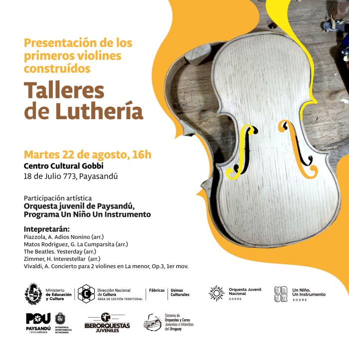 Taller de Luthería: Presentación de los primeros violines 
