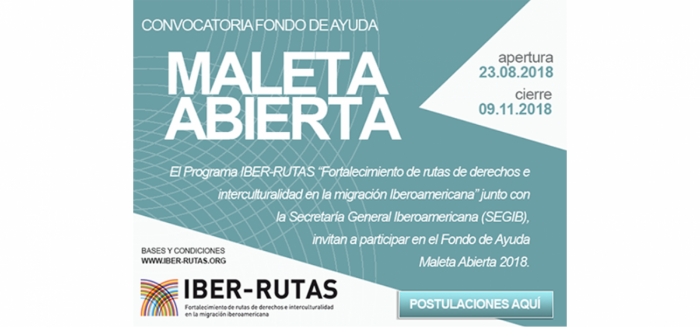 Afiche informativo del Concurso Maleta Abierta