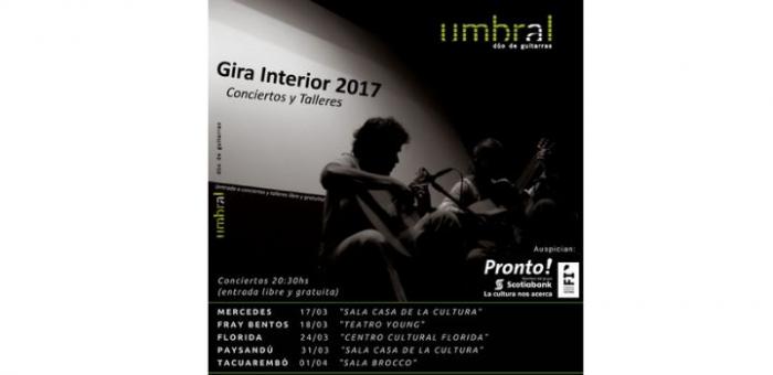 Umbral dúo de GUITARRAS en Mercedes y Fray Bentos