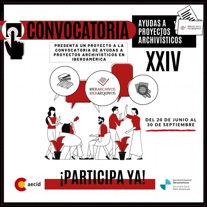 Afiche ilustrado de convocatoria