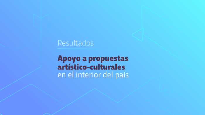 Apoyo a propuestas artístico-culturales en interior del país Apoyo a propuestas artístico-culturales en interior del país