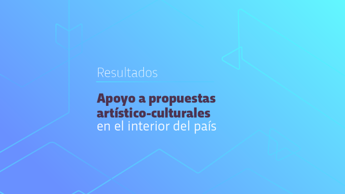  Apoyo a propuestas artístico-culturales en interior del país