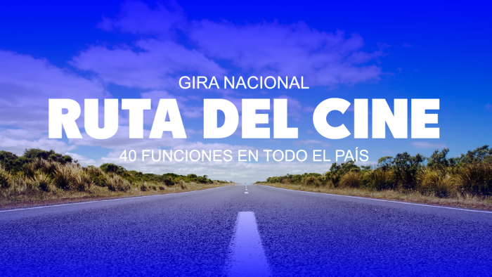 ruta uruguaya en tono azul