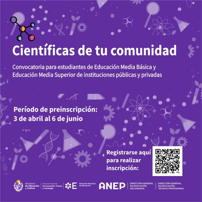 Afiche Científicas de tu comunidad Afiche Científicas de tu comunidad