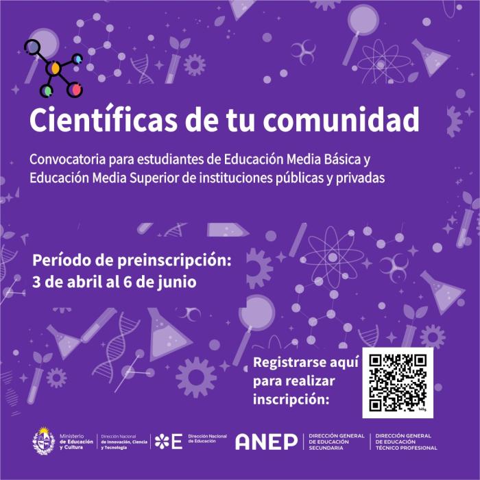 Afiche Científicas de tu comunidad