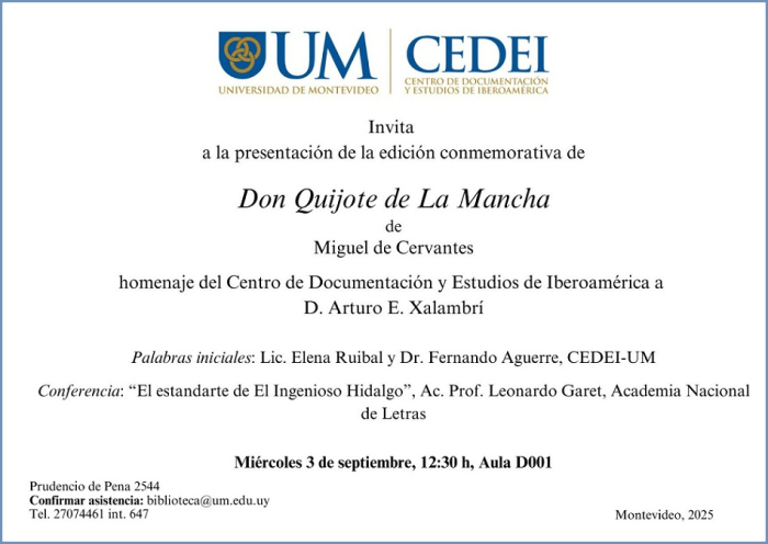 Presentación de la edición conmemorativa de “Don Quijote de la Mancha” Presentación de la edición conmemorativa de “Don Quijote de la Mancha”