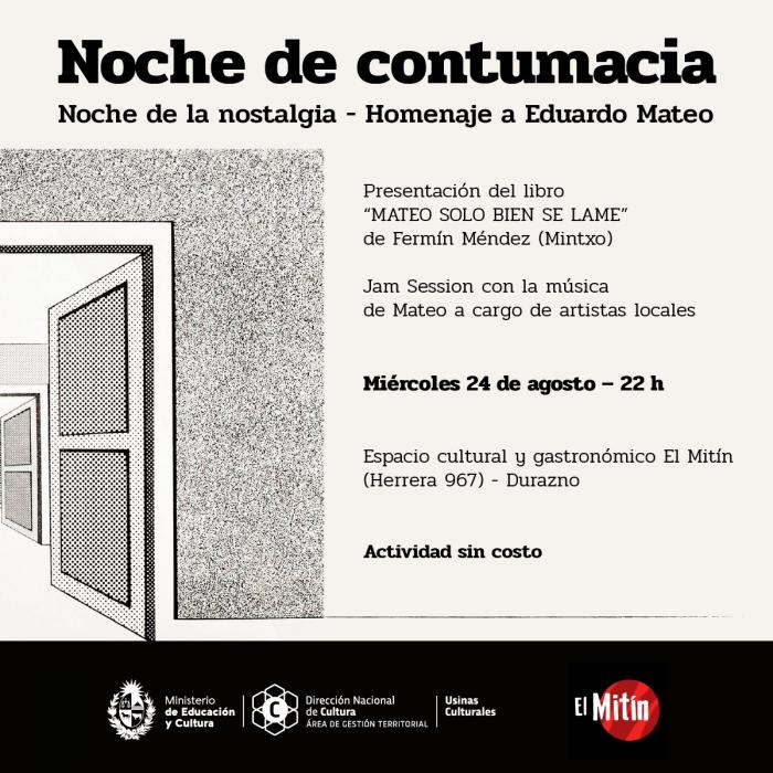 Afiche informativo evento en Durazno 24 de agosto