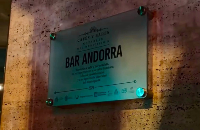 Placa de Bar Notable del Bar Andorra 