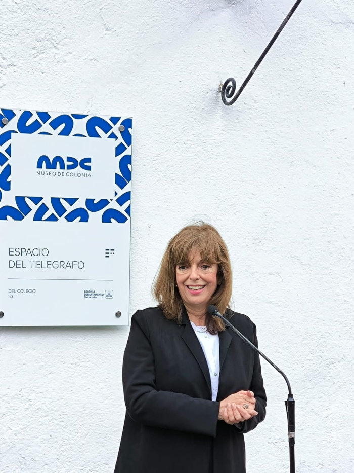 Ana Ribeiro durante la inauguración del Espacio del Telégrafo.