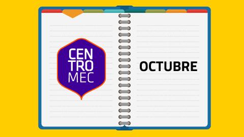 Agenda de octubre Foto de agenda abierta