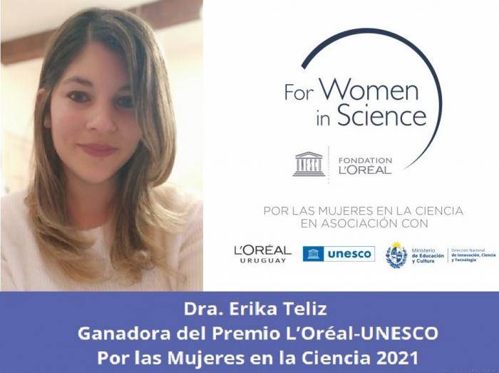 Dra. Erika Teliz, ganadora del Premio L'Oréal UNESCO 2021 Dra. Erika Teliz, ganadora del Premio L'Oréal UNESCO 2021
