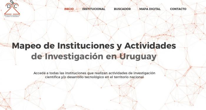 Imagen de inicio del Mapeo de Instituciones y Actividades de Investigación en Uruguay q Imagen de inicio del Mapeo de Instituciones y Actividades de Investigación en Uruguay q