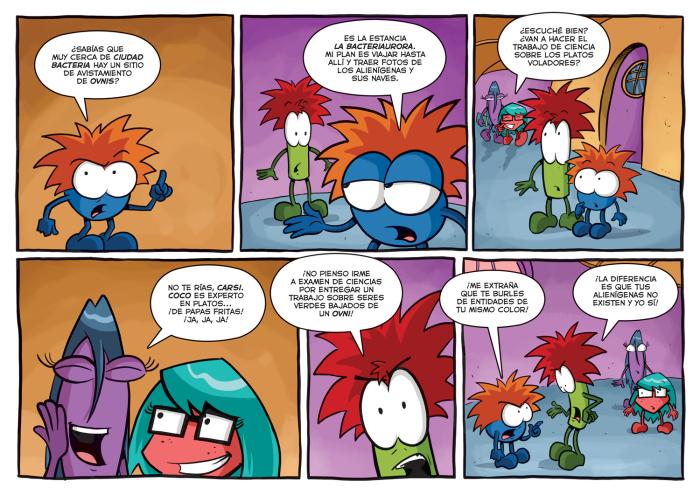Imagen dentro del cómic Luces en el Bacteri-cielo
