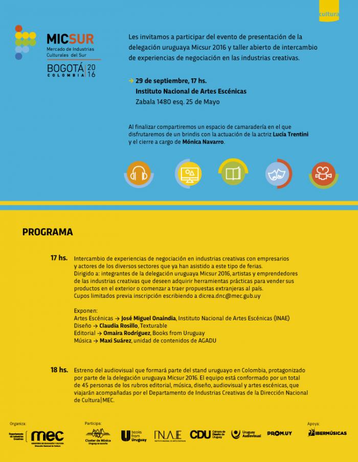 Invitación digital lanzamiento Micsur 29.9.2016 Invitación digital lanzamiento Micsur 29.9.2016