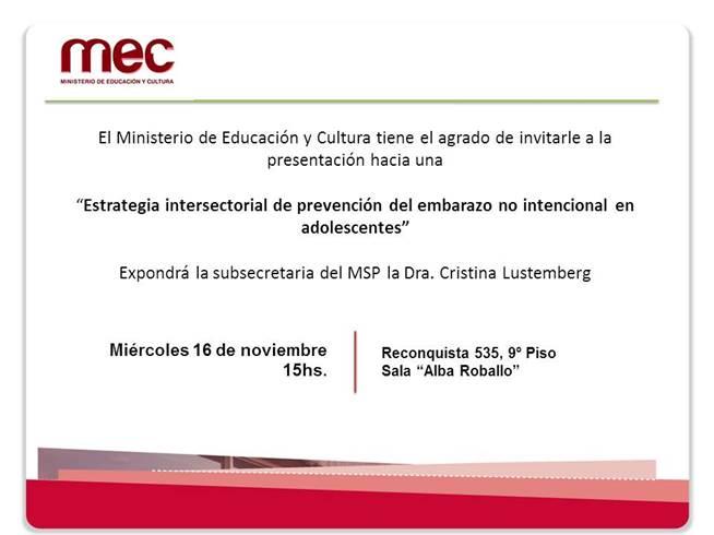 Videoconferencia Prevención de Embarazo.