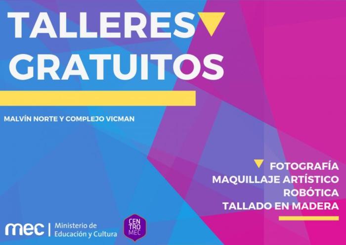 Placa de invitación a talleres