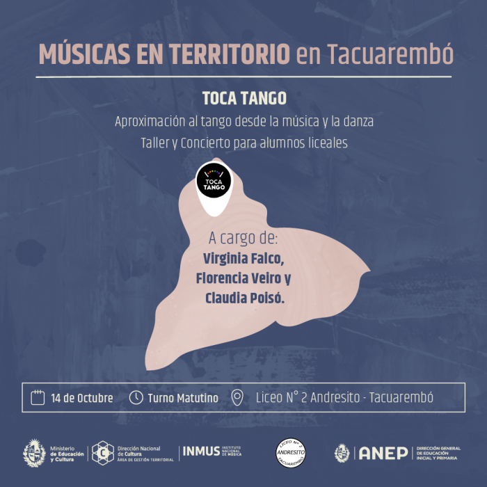 Taller de tango para alumnos liceales en Tacuarembó