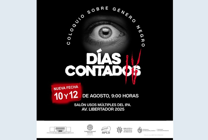 “Días contados IV” - Coloquio sobre género negro - Nueva fecha 10 y 12 de agosto