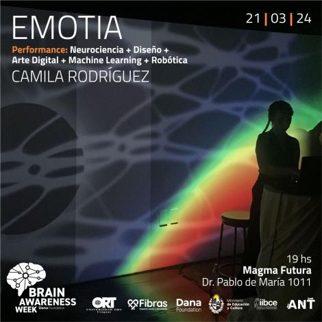 Gráfica de invitación al evento "Emotia"