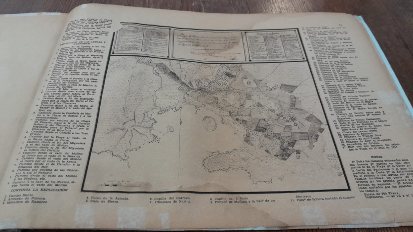 Plano de Montevideo y extramuros, libro de Carlos Traviezo.