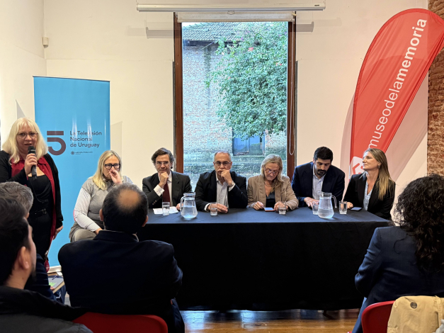 Autoridades en el lanzamiento de la programación de los Medios públicos por el Mes de la Memoria
