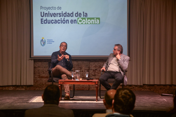 El ministro Mahía y el intendente de Colonia, Guillermo Rodriguez
