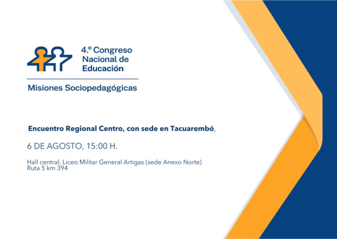 Afiche señalando la fecha y lugar del 4º Congreso Nacional de Educación