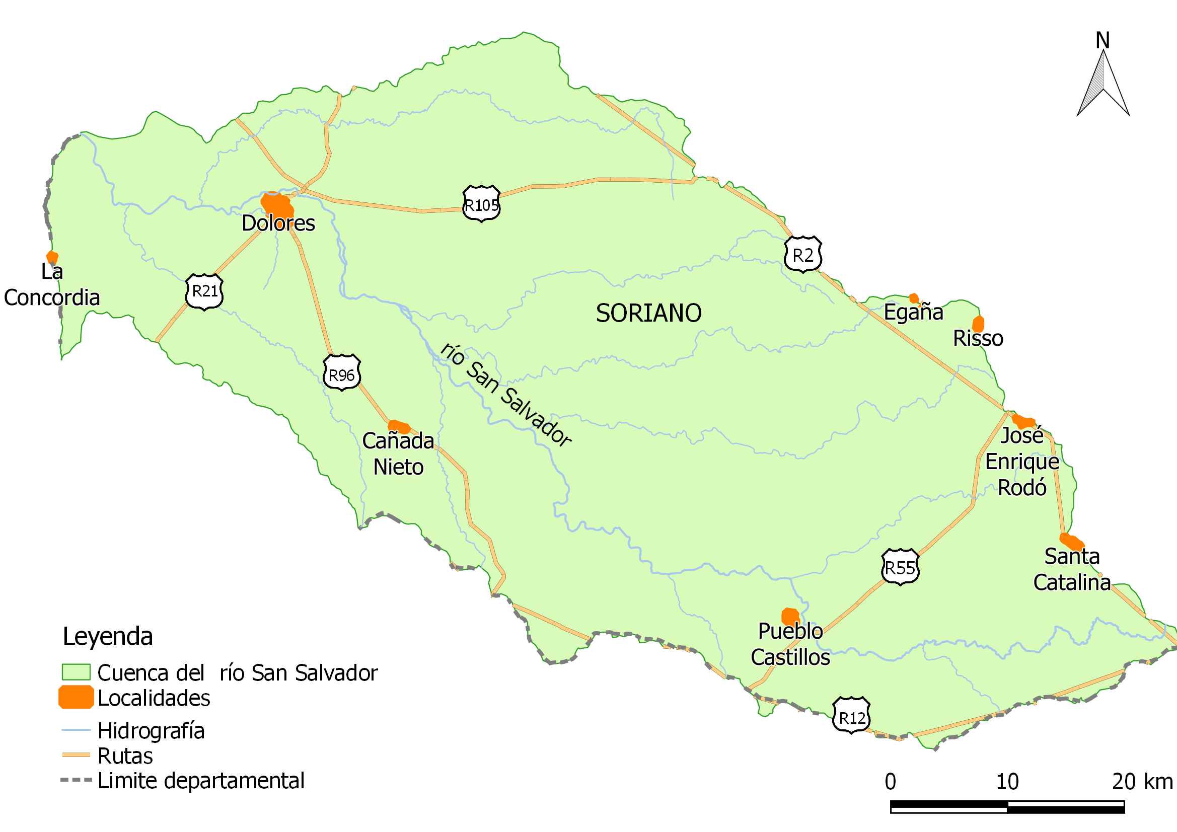 Cuenca San Salvador Localidades