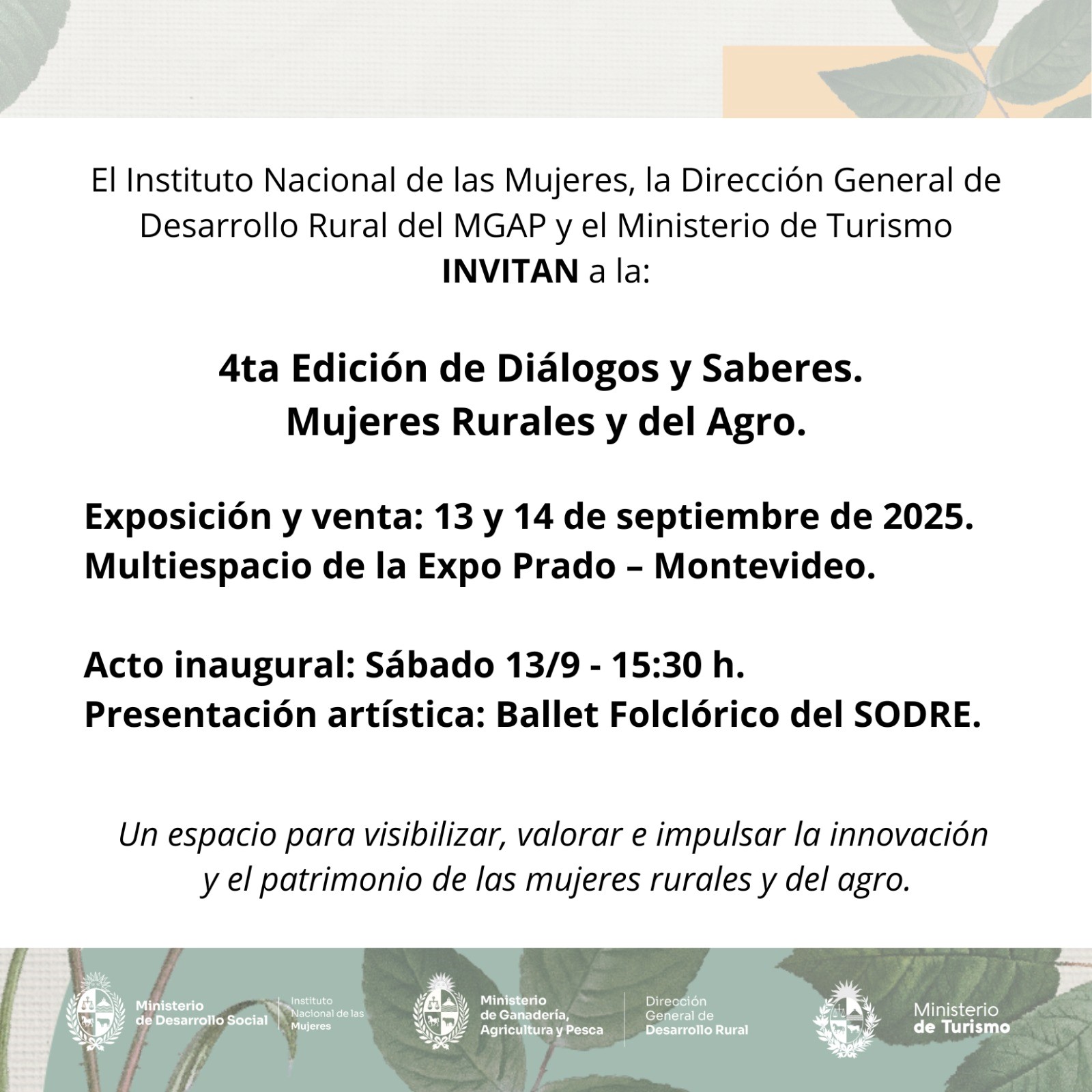 INVITACION dialogos y saberes