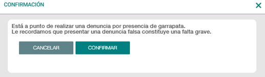 Confirmación de la denuncia