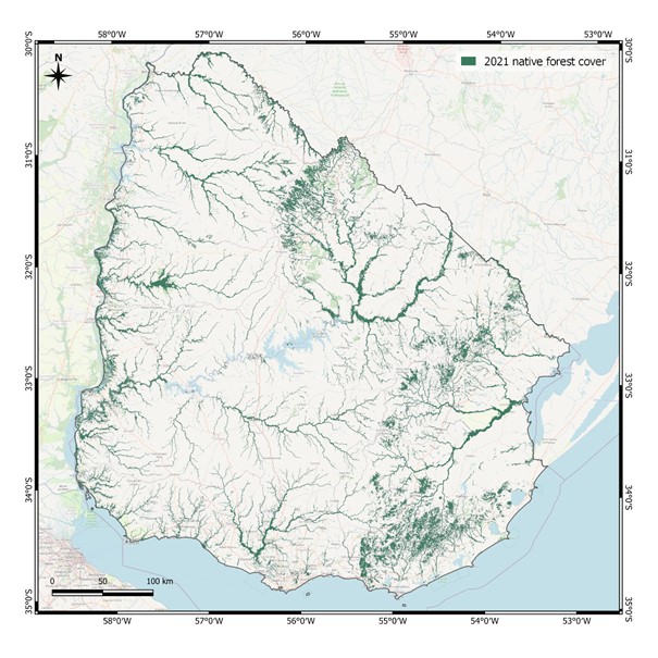 "Uruguay's native forest cartography"