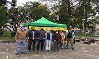 Autoridades en la intervención por el Día Mundial de las Abejas. ""