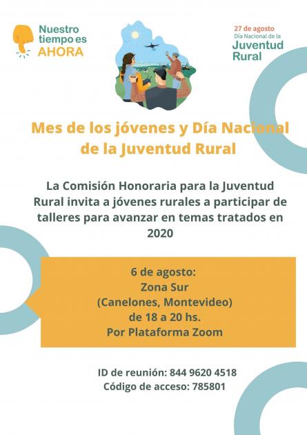 ID y código de acceso para taller 6 de agosto