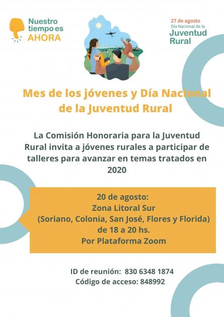 ID y código de acceso para taller 20 de agosto