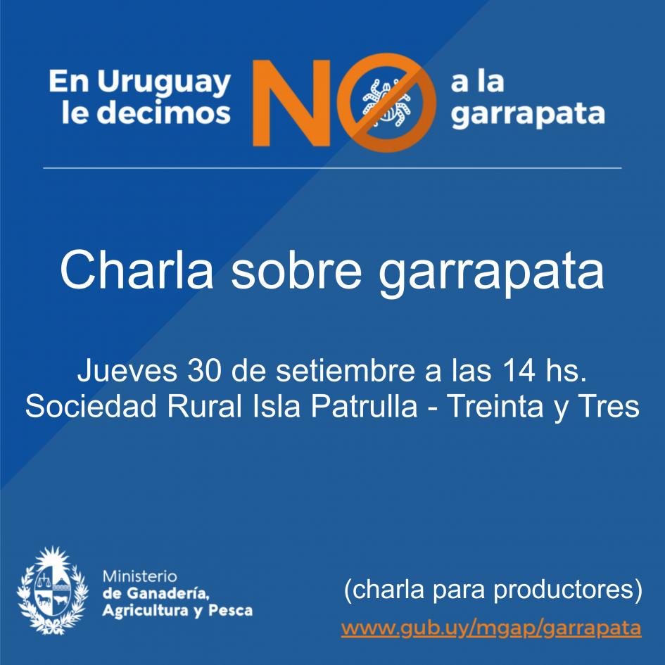 Charla sobre garrapata Treinta y tres