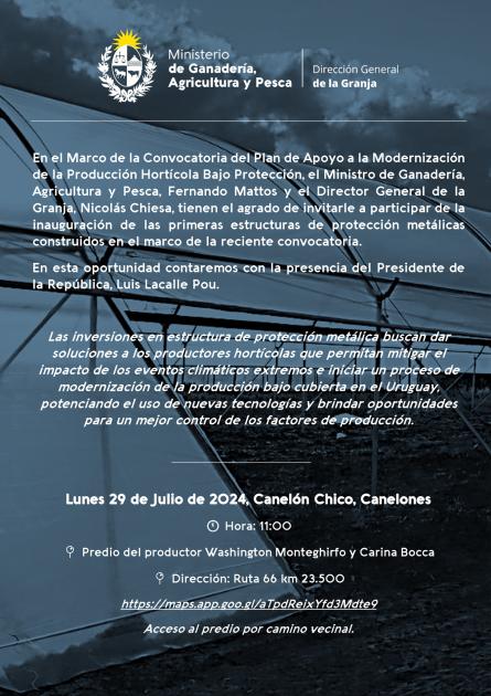 Invitación | Inauguración de las primeras estructuras de protección metálicas