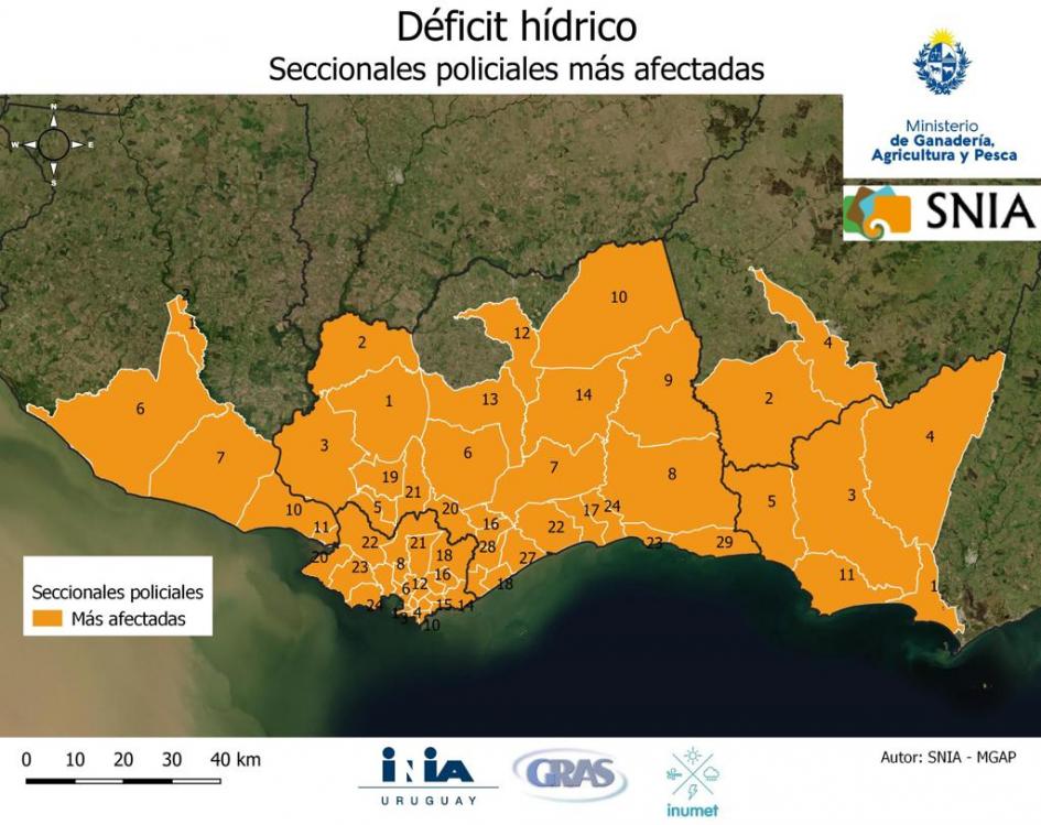 Emergencia agropecuaria Mapa de zonas
