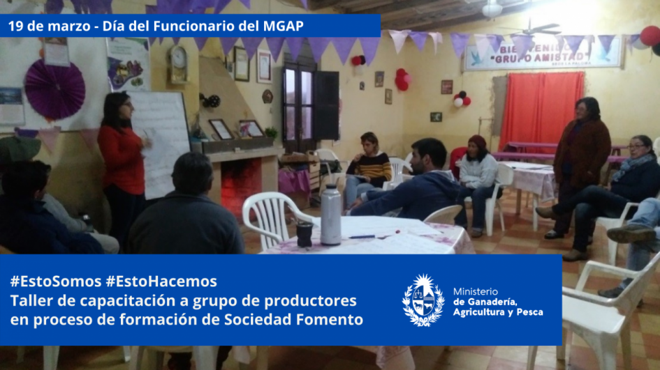 Funcionarios/as del MGAP en plena tarea Funcionarios/as del MGAP en plena tarea